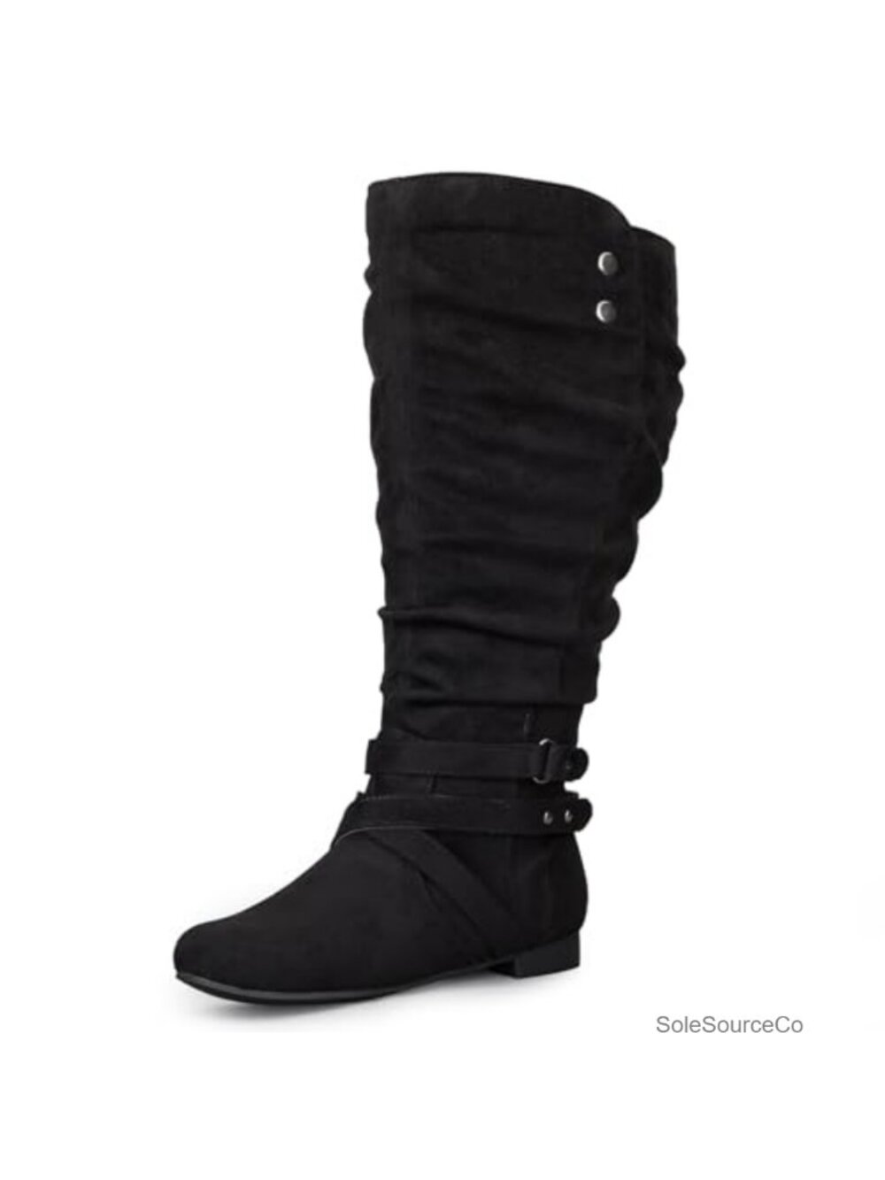 mysoft Women's Extra Wide Calf Knee High Slouchy Boots - Suede, Faux Leather,